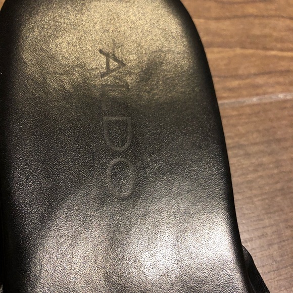 Aldo vegan leather black sandal size 8 - Picture 5 of 7